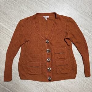 St. John Sport Knit Cardigan Sweater M Wool Silk Cashmere Luxury Blend